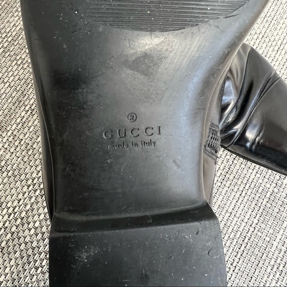 Men’s “GUCCI” Black Leather Boots